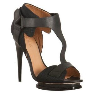 L.A.M.B • Charon T-Strap Platform Heels • Black Size 7.5